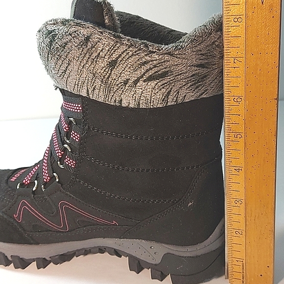 NWOT Fashion Black Faux Suede Boots, Size 36 - Picture 11 of 16